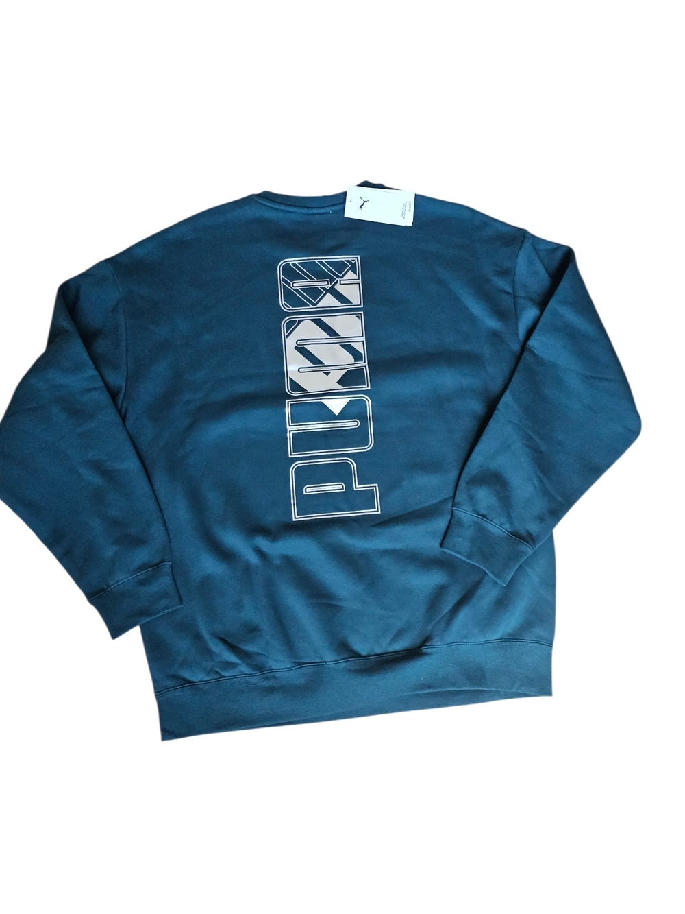 PUMA Men's RAD/CAL Metallic Crewneck Sweatshirt - Green Terrain - Size L - NWT - Picture 4 of 16